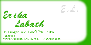 erika labath business card